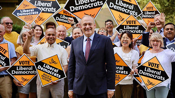 Ed with local supporters
