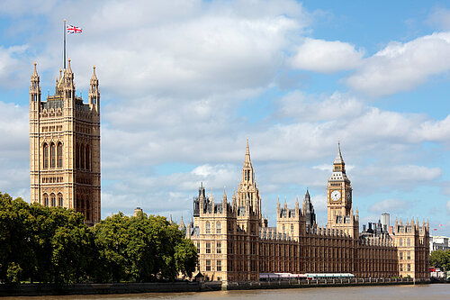 Big Ben and the houses of Parliament.