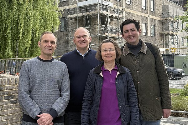 Picture of 3 Councillors in Norbiton Ward with Ed Davey MP.